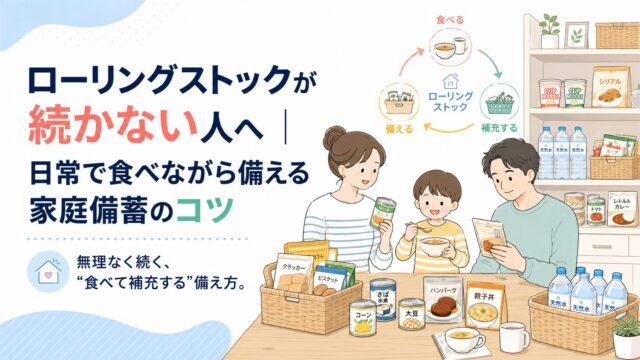 ローリングストックが続かない人へ｜日常で食べながら備える家庭備蓄のコツ