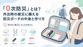 「0次防災」とは？外出時の被災に備える防災ポーチの中身と作り方