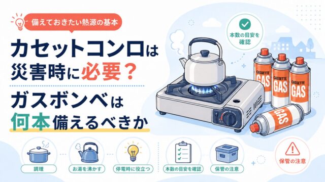 カセットコンロは災害時に必要？ガスボンベは何本備えるべきか