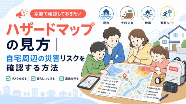 ハザードマップの見方｜自宅周辺の災害リスクを確認する方法