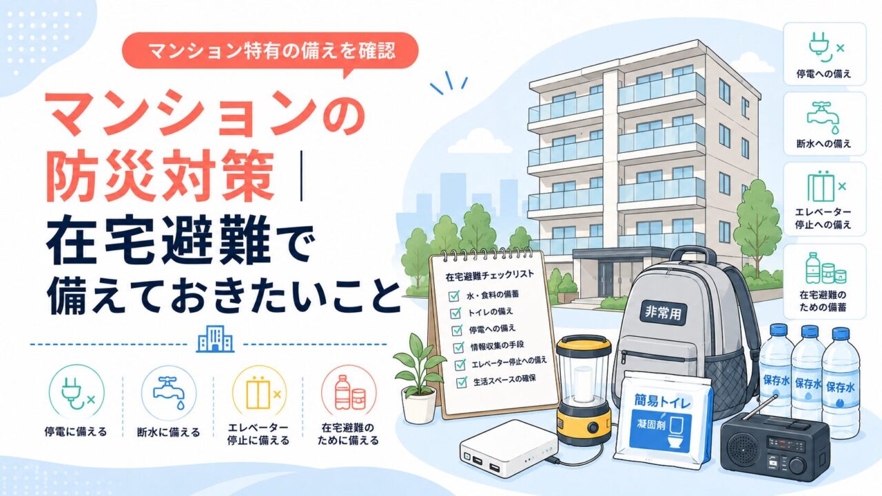 マンションの防災対策｜在宅避難で備えておきたいこと