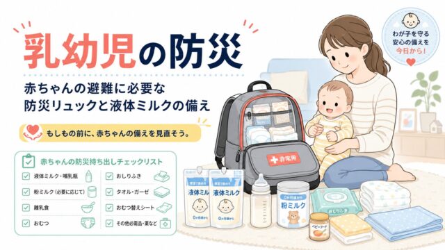 乳幼児の防災｜赤ちゃんの避難に必要な防災リュックと液体ミルクの備え