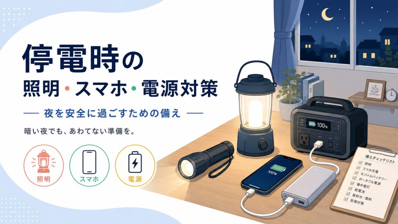 停電時の照明・スマホ・電源対策｜夜を安全に過ごすための備え