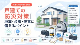 戸建ての防災対策｜地震・台風・停電に備えるポイント