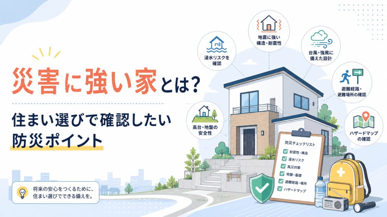 災害に強い家とは？住まい選びで確認したい防災ポイント