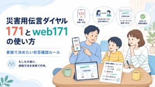 災害用伝言ダイヤル171とweb171の使い方｜家族で決めたい安否確認ルール