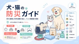 犬・猫の防災ガイド｜同行避難と同伴避難の違い、ペット用備蓄を解説