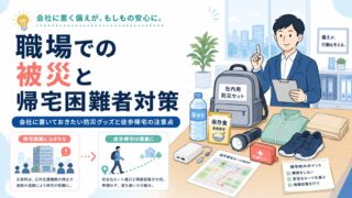 職場での被災と帰宅困難者対策｜会社に置いておきたい防災グッズと徒歩帰宅の注意点